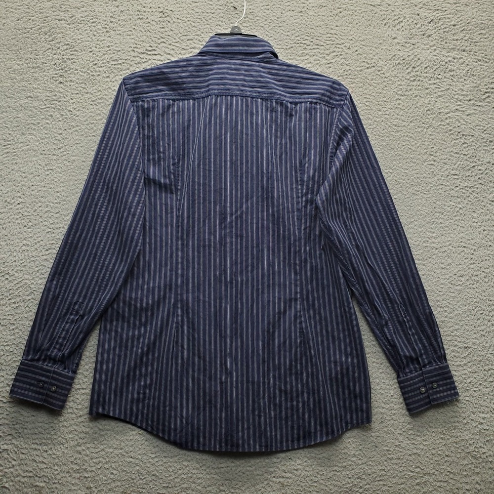 HUGO BOSS Dress Shirt Men 16 Multi Striped Formal Slim-Fit Long Sleeve Button-Up - Picture 2 of 9